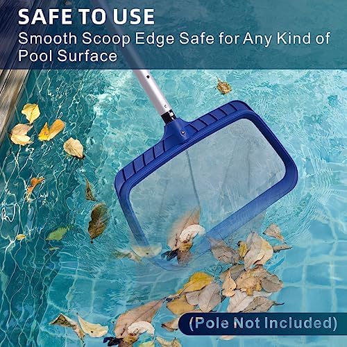 POOLAZA Pool Skimmer Net, Deep Net with Reinforced Frame & Easy Scoop Edge