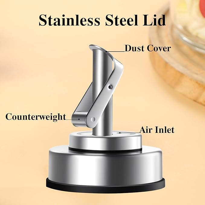 Glass Oil Dispenser Bottle with Stainless Steel Spout, Automatic Opening Lid, for Cooking Oil, Vinegar, Sauces, Syrup, 6OZ