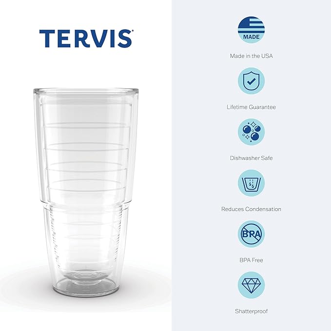 Tervis Goldfish Plastic Tumbler with Wrap and Orange Lid 24oz, Clear, Classic, 1 Count (Pack of 1)