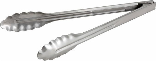 Winco Coiled Spring Extra Heavyweight Stainless Steel Utility Tong, 12-Inch
