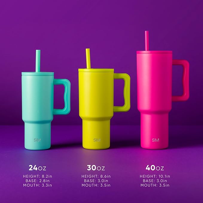 Simple Modern Harry Potter Kids 24 oz Tumbler with Handle and Silicone Straw Lid | Spill Proof and Leak Resistant | Reusable Stainless Steel Bottle | Gift Kids Boys Girls | Trek Collection | Herbology
