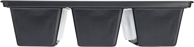 Chicago Metallic Professional Lasagna Trio Pan, Perfect for loaf breads, cakes and more 12.5 by 16 by 3 inches, Silver