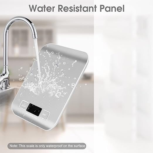 Digital Shipping Scale,Stainless Steel Panel, Accurate Portable Postal Scale for Packages, Small Business,Kitchen, Food, Handmade, Liquids, and Boutique (Silver Rechargeable(10kg/1g))