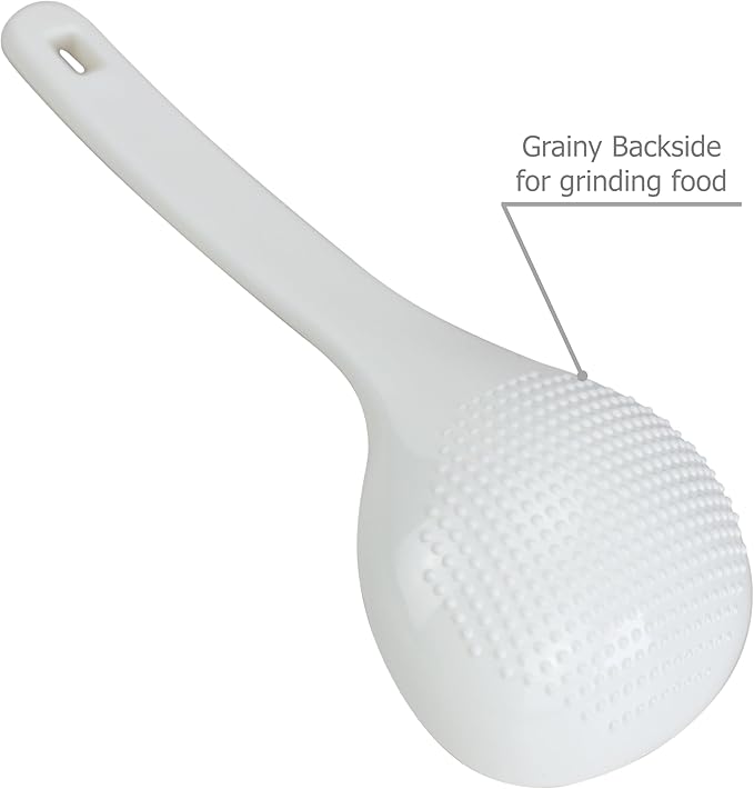 EIKS 2 Pack Plastic Soup Ladle Serving Spoon for Serving Cooking Mixing Stews Noodles Rice Soup - 7.5 inch Long