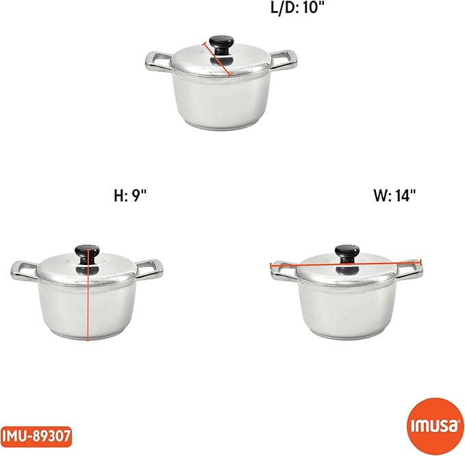 IMUSA 5.8qt H. Cajun Cast Aluminum Dutch Oven
