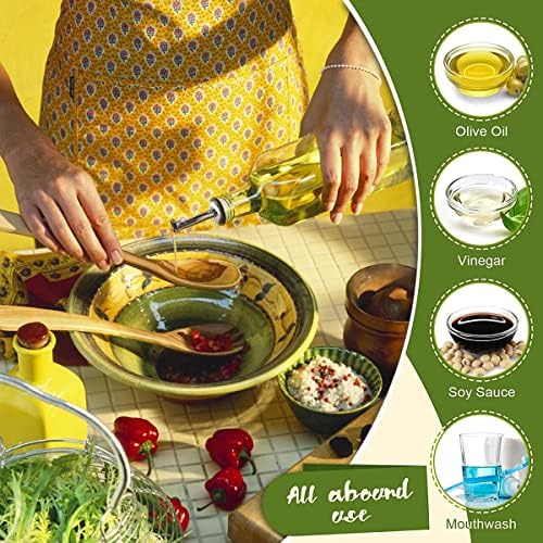 Showvigor Olive Oil Dispenser, 2 Pack 17oz/500ml Square Tall Glass Bottle