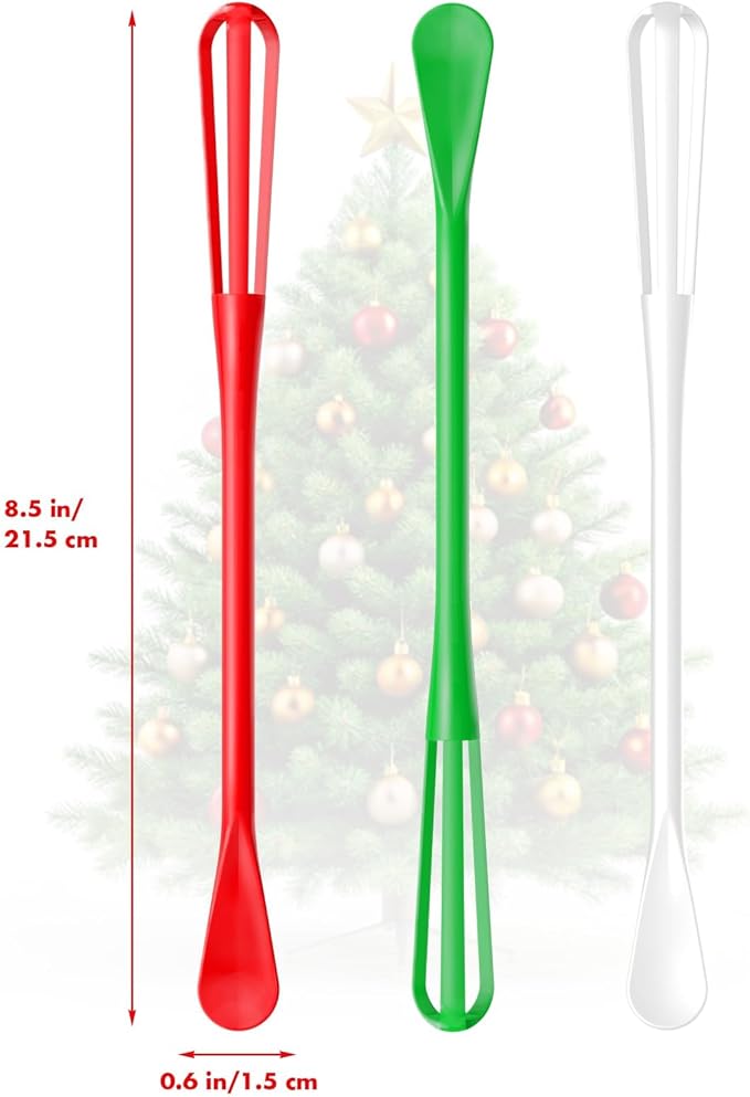 Christmas Colors Mini Whisk Set, 8.5 in Mini Whisks for Cooking, 3 Pieces Small Wisk For Whisking, Beating, Blending Ingredients, Mixing Sauces, BPA Free Tiny Whisk