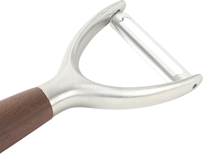 Sur La Table Kitchen Essential Walnut & Co. Stainless Steel Vegetable Y Peeler W/Walnut Wood Handle