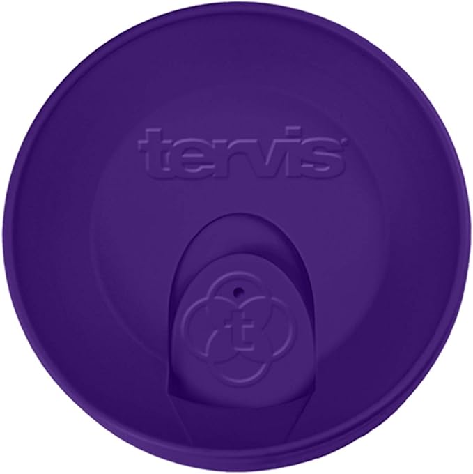 Tervis Travel Lid Made in USA Double Walled Insulated Tumbler Travel Cup Keeps Drinks Cold & Hot, Fits 24oz - 16oz Mug, Royal Purple