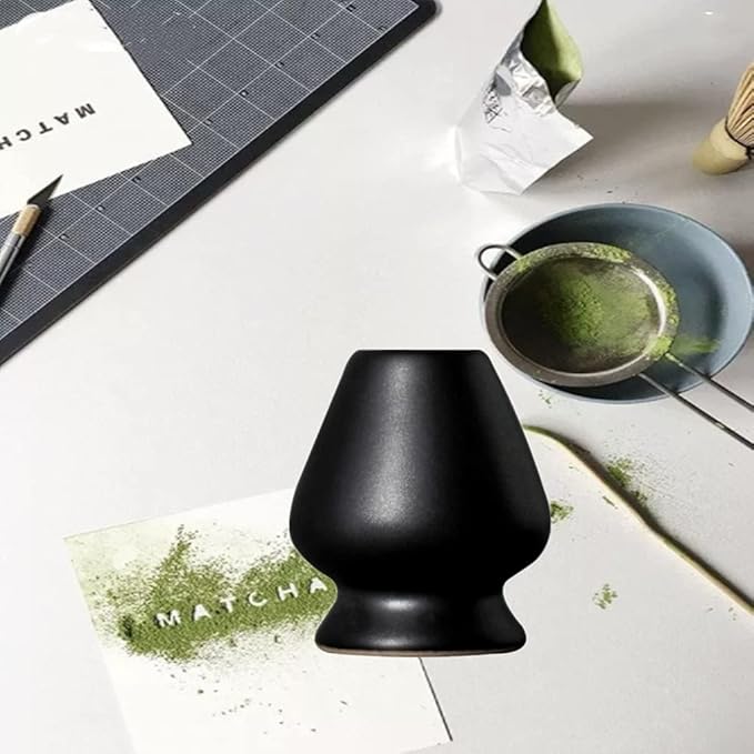 Matcha Tea Whisk Holder Ceramic Holder for Bamboo Chasen fit for Matcha Chasen Tea Set Accessories (F)