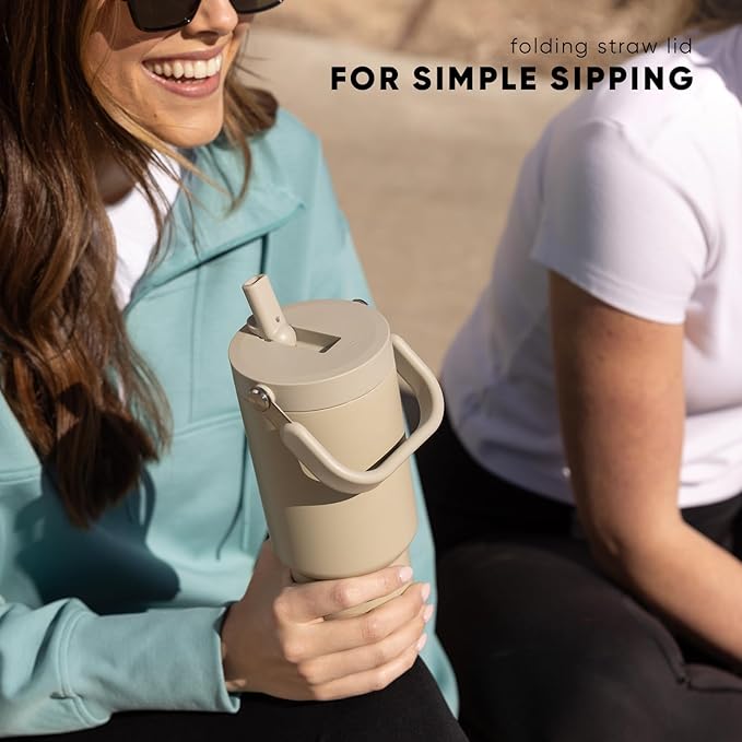 Simple Modern Trek Pivot | 30oz Flip Straw Tumbler with Handle | Water Bottle & Boot | Interchangeable Straw & Chug Lids | Insulated Stainless Steel Jug | Gym Sports Outdoors | Berry Twist