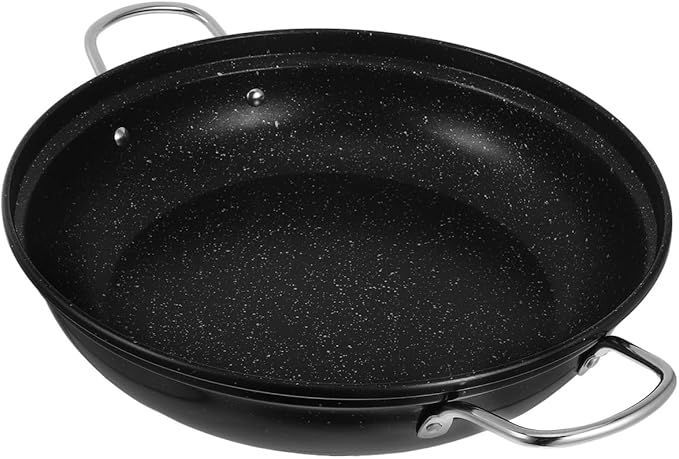 Luxshiny 12 Inch Maifanshi Stainless Steel Hot Pot Cooking Wok with Heat-Resistant Handle for Ramen Noodles Seafood and Home Kitchen Use