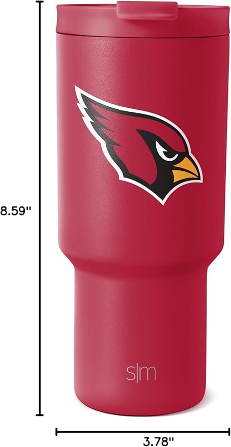 Simple Modern Officially Licensed NFL 30oz Tumbler with Flip Lid and Straws | Football Insulated Stainless Steel Cup | Gifts for Men Women | Trek Collection