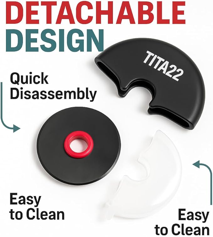 TITA22™ Titanium Coated Pizza Cutter Wheel – Ultra Sharp & Durable, Rust Resistant, Ergonomic Safe Grip Handle, Dishwasher Safe, Detachable Blade for Easy Cleaning – Professional Pizza Slicer