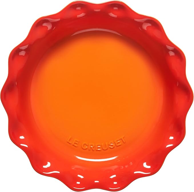 Le Creuset Stoneware 9" Heritage Pie Dish, Flame