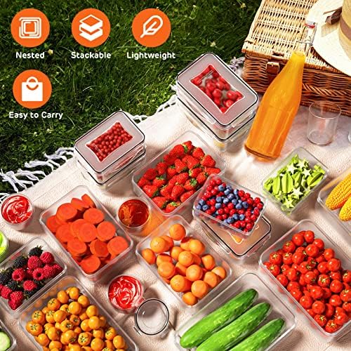 44 PCS Airtight Food Storage Container with Lid (22 Lids & 22 Containers)