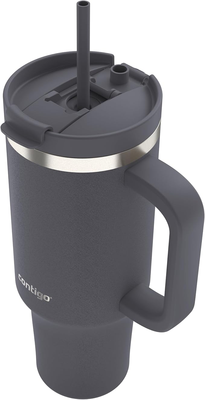 Contigo Streeterville 40oz Tumbler, Stainless Steel Vacuum Insulated, Leak-Proof, Cold for 29 Hours, Darkstone
