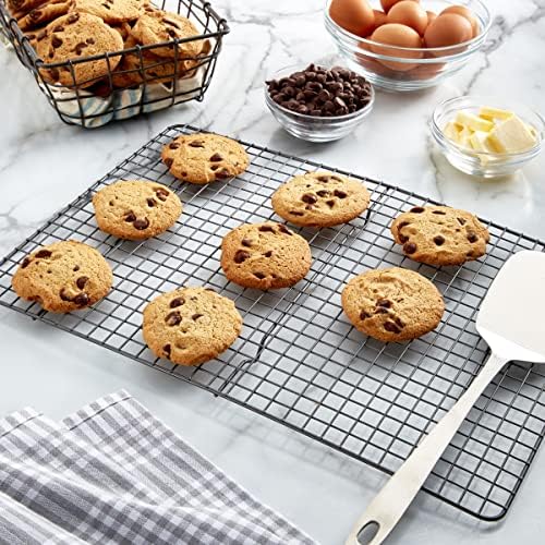 Chicago Metallic Professional Non-Stick Cooling Rack, 16.75-Inch-by-11.75-Inch, Black (Pack of 6)