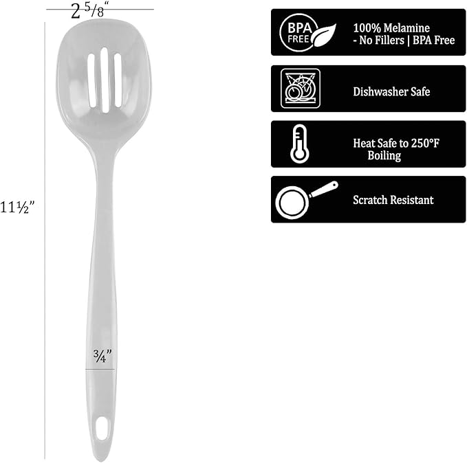 Durable Melamine Cooking Slotted Spoon (Pack of 2)