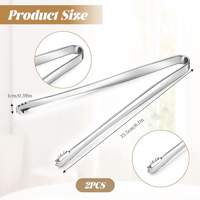 2 PCS Egg Chalaza Removal Tool, 6 Inch Chalaza Remover for Eggs, Toothed Design Egg Membrane Eggshell Fragment Remover Tong for Cooking Food Cake Bakers Pastry Chefs
