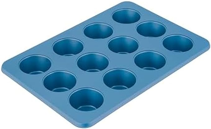 KitchenAid 12-Cup Nonstick Aluminized Steel Muffin Pan, Blue Velvet