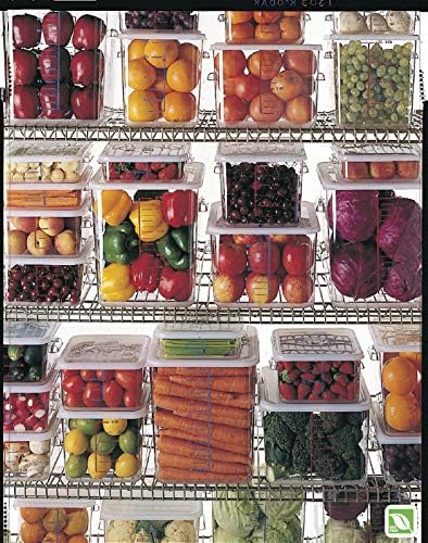 Rubbermaid Commercial Products Plastic Space Saving Square Food Storage Container, 18 Quart, Clear, for Kitchen/Sous Vide/Food Prep