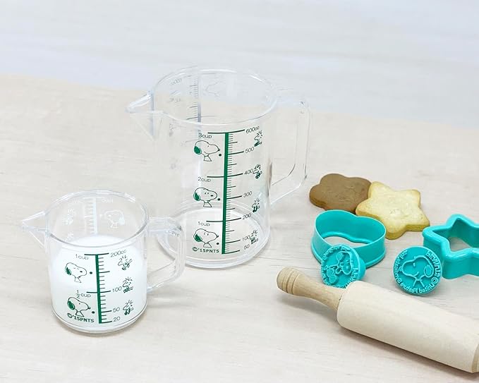 OSK MC-1 Measuring Cup, Rilakkuma Measuring Cup, Small, 7.8 fl oz (200 ml), Made in Japan, Graduated, Boiling Water, Handle, Cute, Stylish, Easy to Use, Easy to Pour, For Cooking, Clear