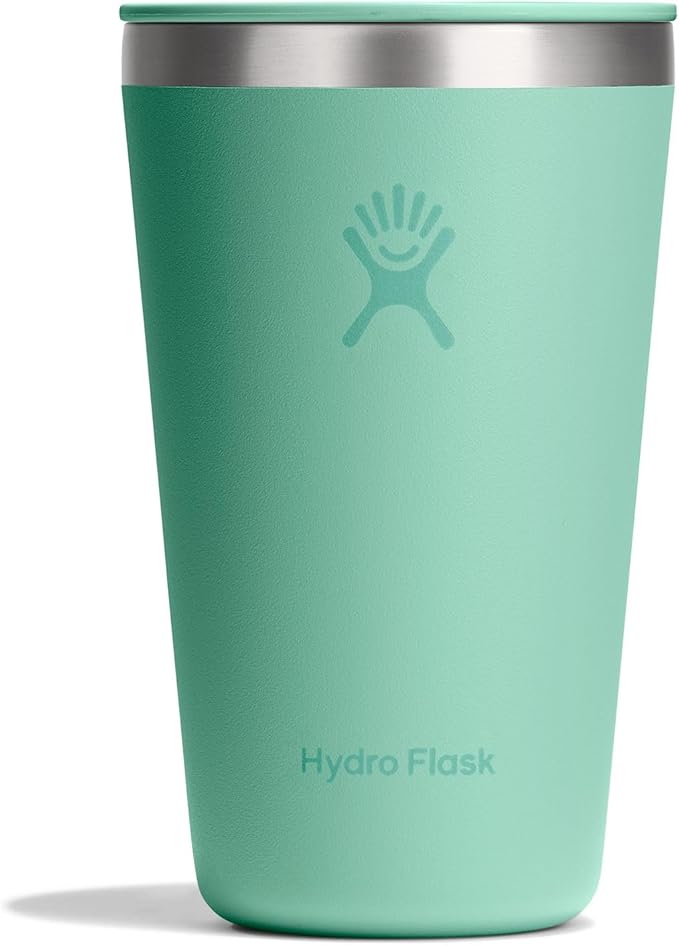 Hydro Flask All Around Tumbler Press-In Lid, Insulated Travel Mug, Stainless Steel Coffee Cup 16 Oz Mermaid Green