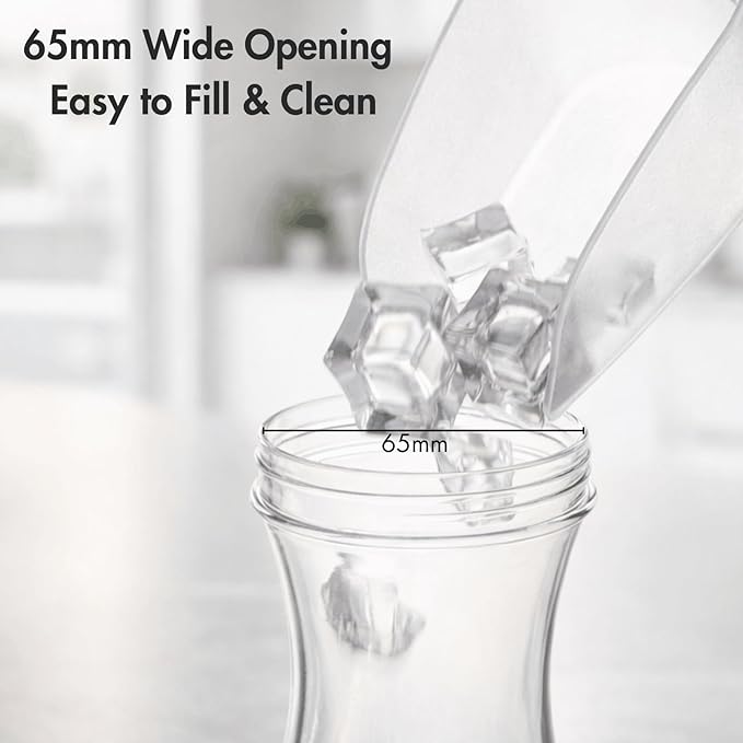 YOUEON 8 Pack 50 Oz Plastic Water Carafe with Lid and Label, Clear Water Drink Containers, Juice Carafe Pitcher Bulk for Water, Juice, Iced Tea, Soda, Lemonade and Other Beverages