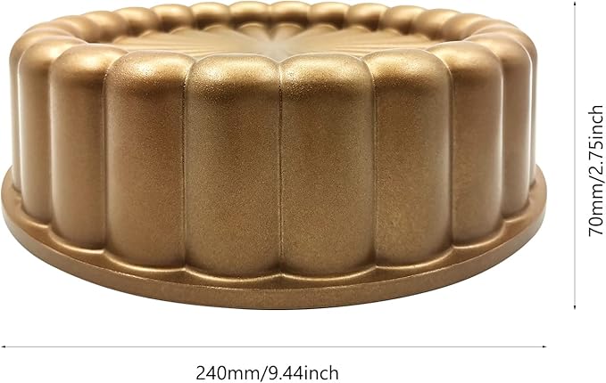 Charlotte Cake Mold, 9 Inch Cake Pan Aluminium Kitchen Accessories Decoration Christmas Wedding Valentine’s 3D Charlotte Cake Pan (Flower Shape)