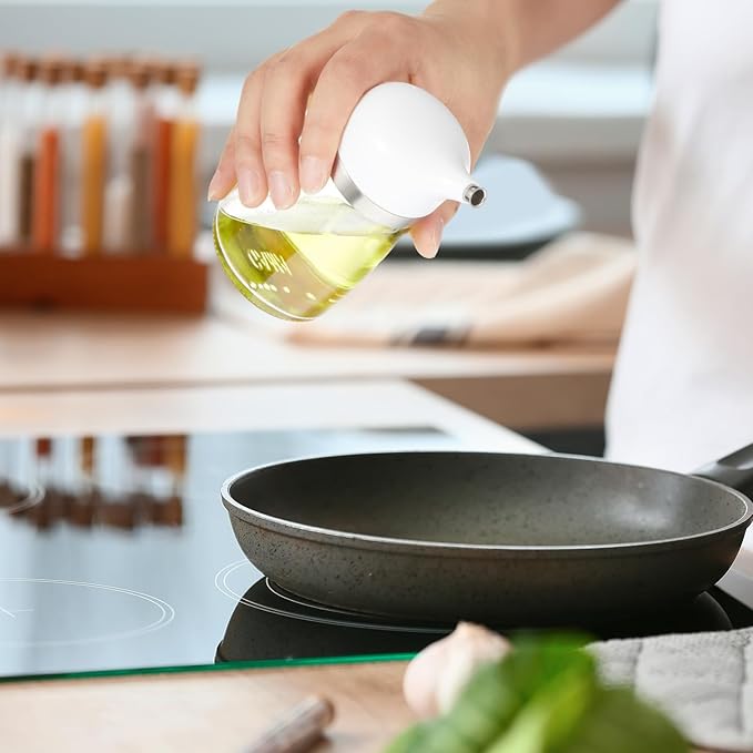 1 Pcs Dispenser Set 5 oz, White Glass Soy Sauce Dispenser, Small Olive Oil and Vinegar Bottles, Soy Sauce Bottle, Non Drip Spout Cruet Bottle Container for Kitchen Cooking