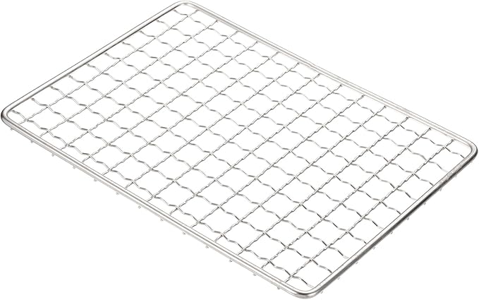 uxcell Cooling Racks, 5.9" x 7.9" Stainless Steel Barbecue BBQ Grill Net Mesh Rack Grate for Cooking, Roasting, Grilling, Oven & Dishwasher Safe, Silver