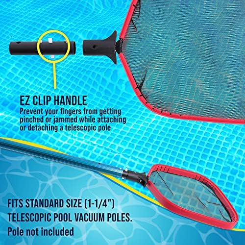 U.S. Pool Supply Swimming Pool 6 Foot Leaf Skimmer Net with 4 Deluxe