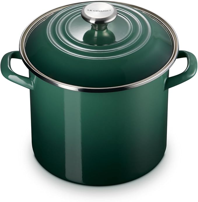 Le Creuset Enamel on Steel Traditional Stockpot, 8 qt.,Artichaut with Stainless Steel Knob