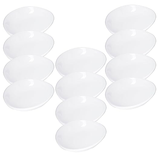 Carlisle FoodService Products Stadia Reusable Plastic Plate Pasta Plate for Home and Restaurant, Melamine, 9.5 Inches, White, (Pack of 12)