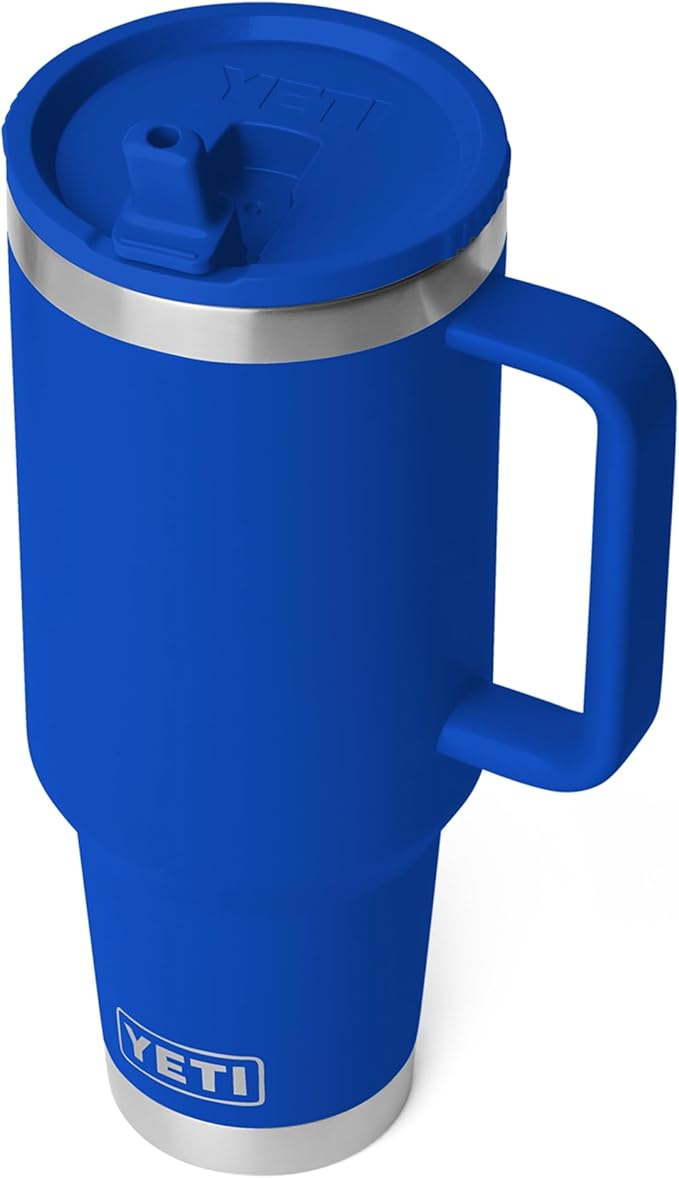YETI Rambler 40 oz Travel Mug with Flip Straw Lid – Stainless Steel, Vacuum Insulated, Leakproof, Cup Holder Friendly