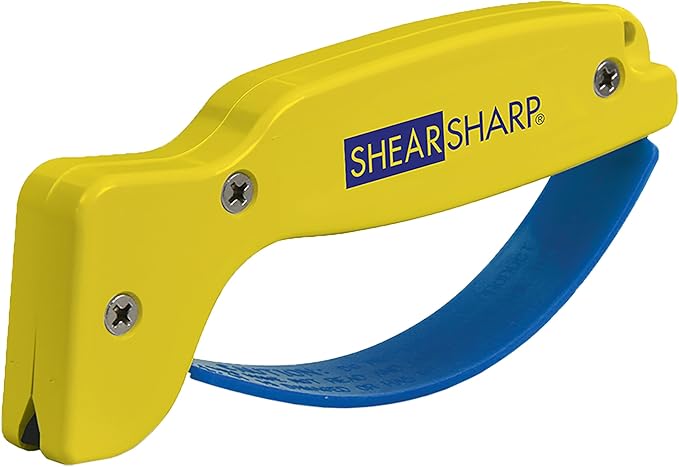 AccuSharp ShearSharp Scissors Sharpener, Diamond-Honed Tungsten Carbide Blade Sharpening Tool for Scissors, Garden Shears, Kitchen Shears, Hedge Clippers, Yellow
