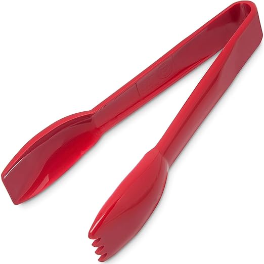 Carlisle FoodService Products 460605 Carly Salad Tong, 6" Salad Tong, Red, 1 Pack