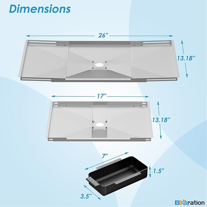 Grease Tray with Catch Pan for Charbroil Performance 463332718 463243519 463335517 463347017 463376018P2, Drip Pan for Charbroil Grease Tray Replacement