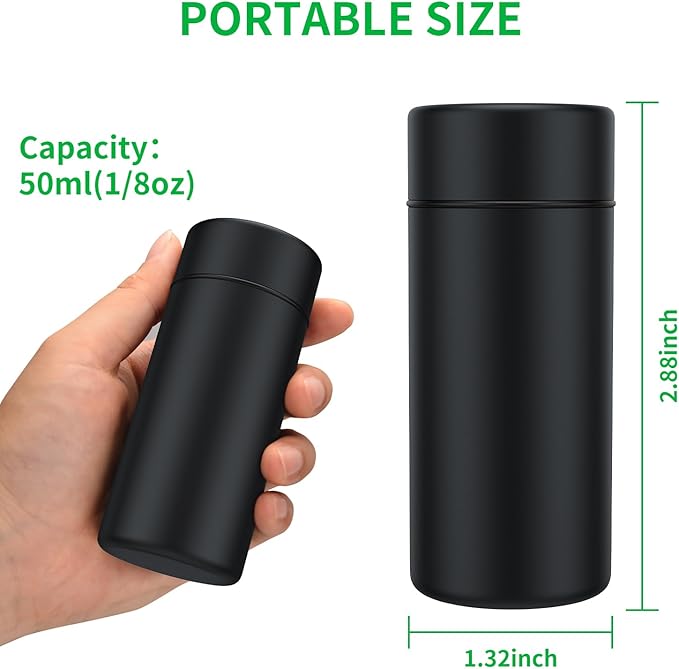 Portable Metal Aluminum Food Storage Jar 3-Pack,Airtight,Smell,Proof,Container, Metal Waterproof Small Bottle Multipurpose Container Spices Container