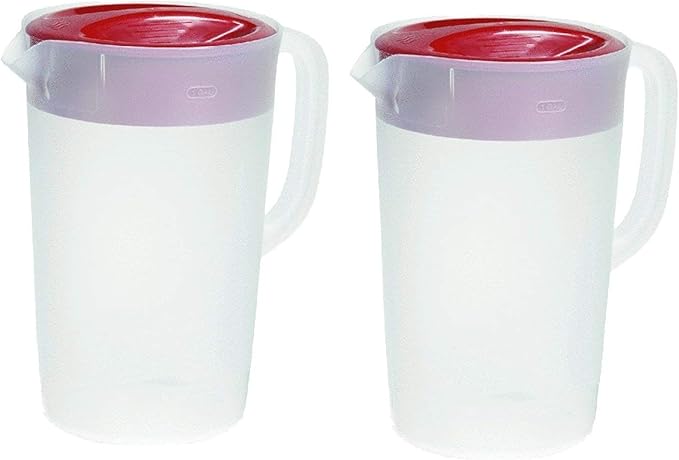 Rubbermaid 1 Gallon Servin' Saver Pitcher (Set of 2), 1, Red