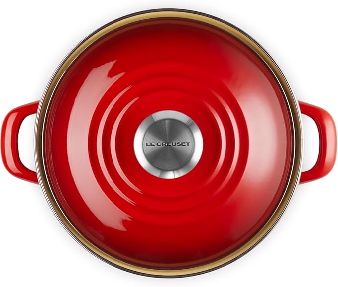 Le Creuset Enamel on Steel Traditional Petite Stockpot, 3.8qt., Cerise