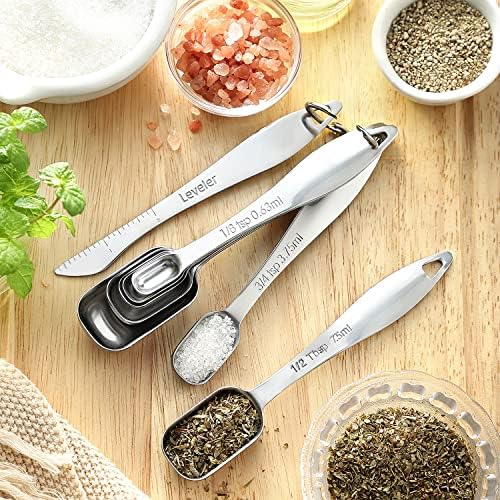 Spring Chef Nesting Stainless Steel Measuring Spoons Set of 13 with Leveler