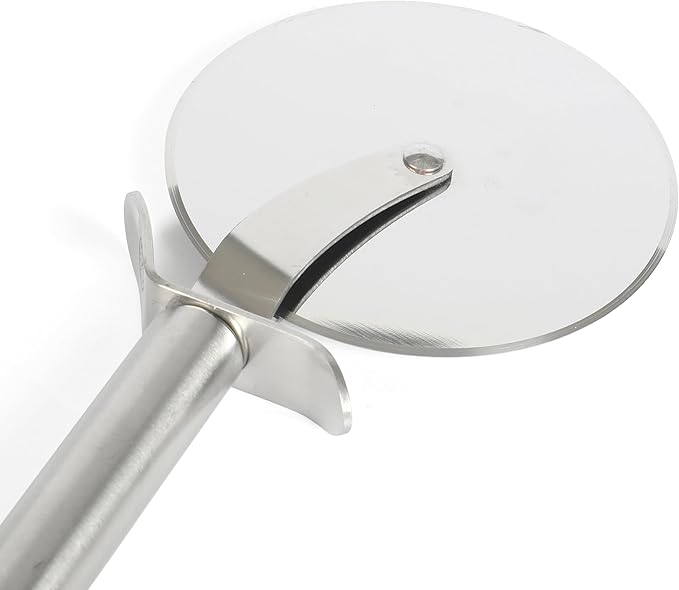 Martha Stewart Richburn 4-Inch Professional Stainless Steel Pizza Cutter – Sharp and Durable Kitchen Tool for Easy Slicing