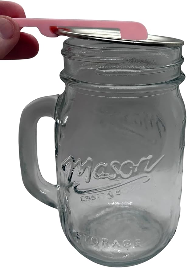 Canning and Mason Jar Opener, Easy Release Vacuum Seal for all lids magnetic (Pink)