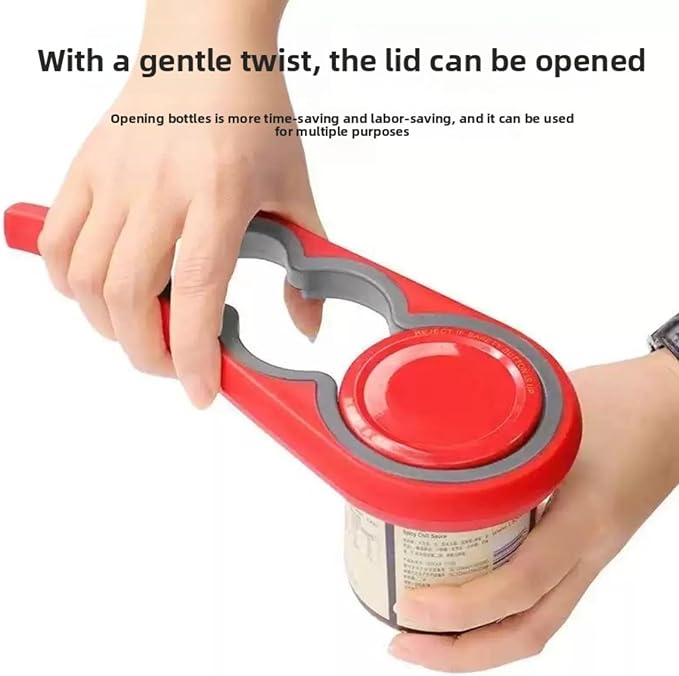 Multi-Color Bottle Opener and Can Opener for Weak Hands, Elderly Arthritis, Elderly, Jar Lid Opener with Rubber Pad for Jar Opener and Corkscrew Opener(blue and gray)