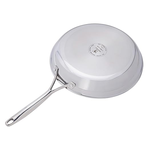 Henckels Paradigm Ceramic 12-inch Stainless Steel Dual Performance Fry Pan with Lid