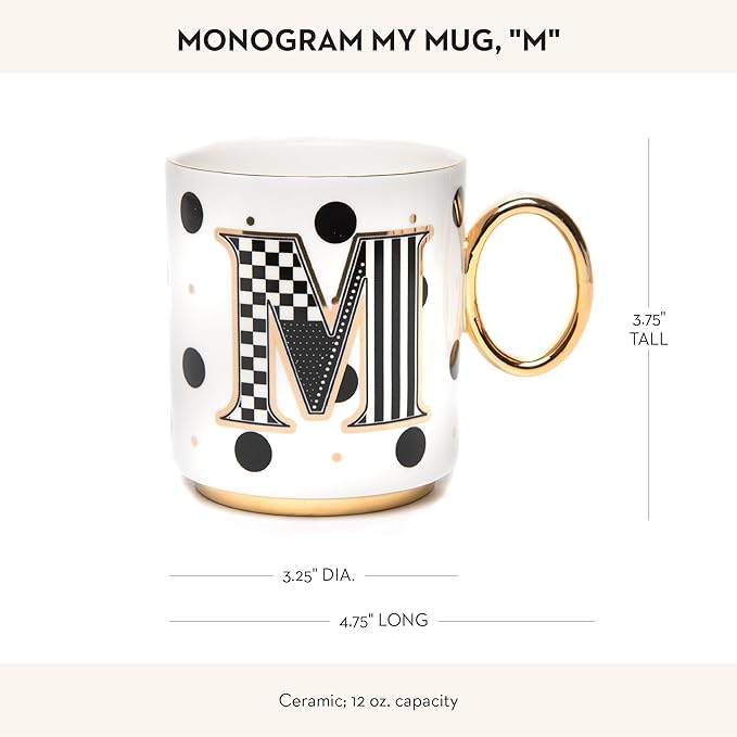 MACKENZIE-CHILDS My Mug, Decorative Ceramic Coffee Mug with Handle, M