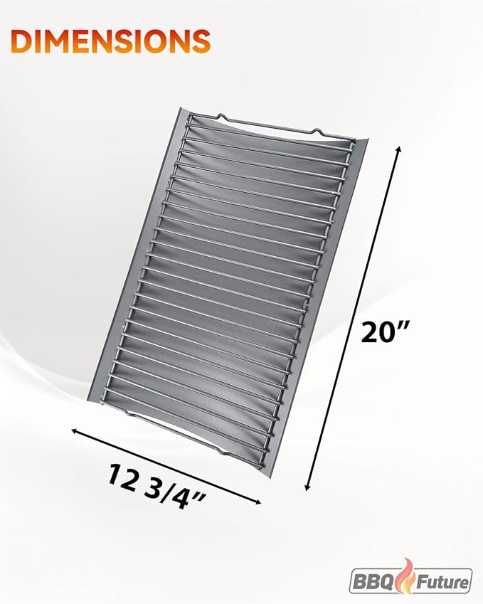 MixRBBQ 20 Inchs Ash Pan with 2pcs Fire Grate Hanger for Chargriller 5050, 5072, 5650, 2123 2223 2823 Charcoal Grills, 200157 Grill Tray Replacement for Chargriller, Stainless Steel Drip Pan