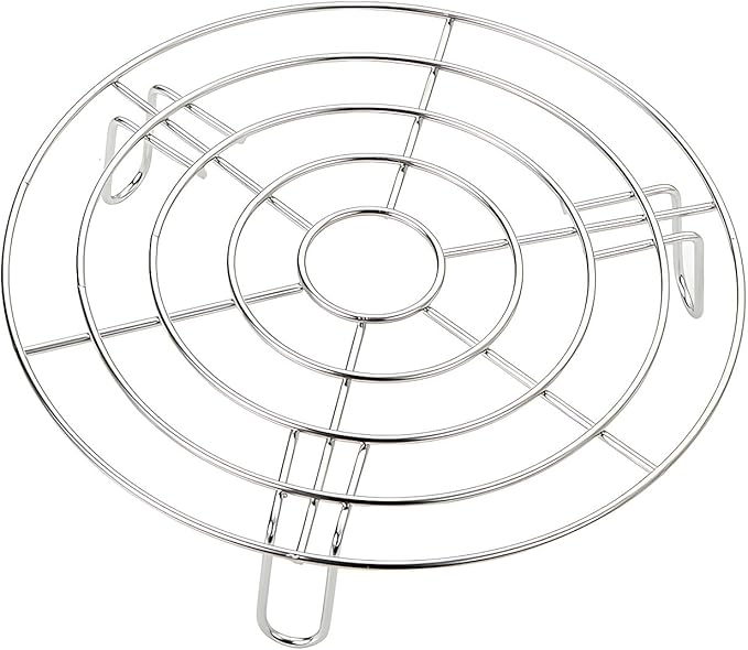 Round Barbecue Wire Rack with Legs Dia 7.9" Multi-Purpose Grill Cooling Rack for Airfryer Instant Pot/Pressure Cooker Heavy Duty Stainless Steel (Height 2.8",7.9"/20cm)